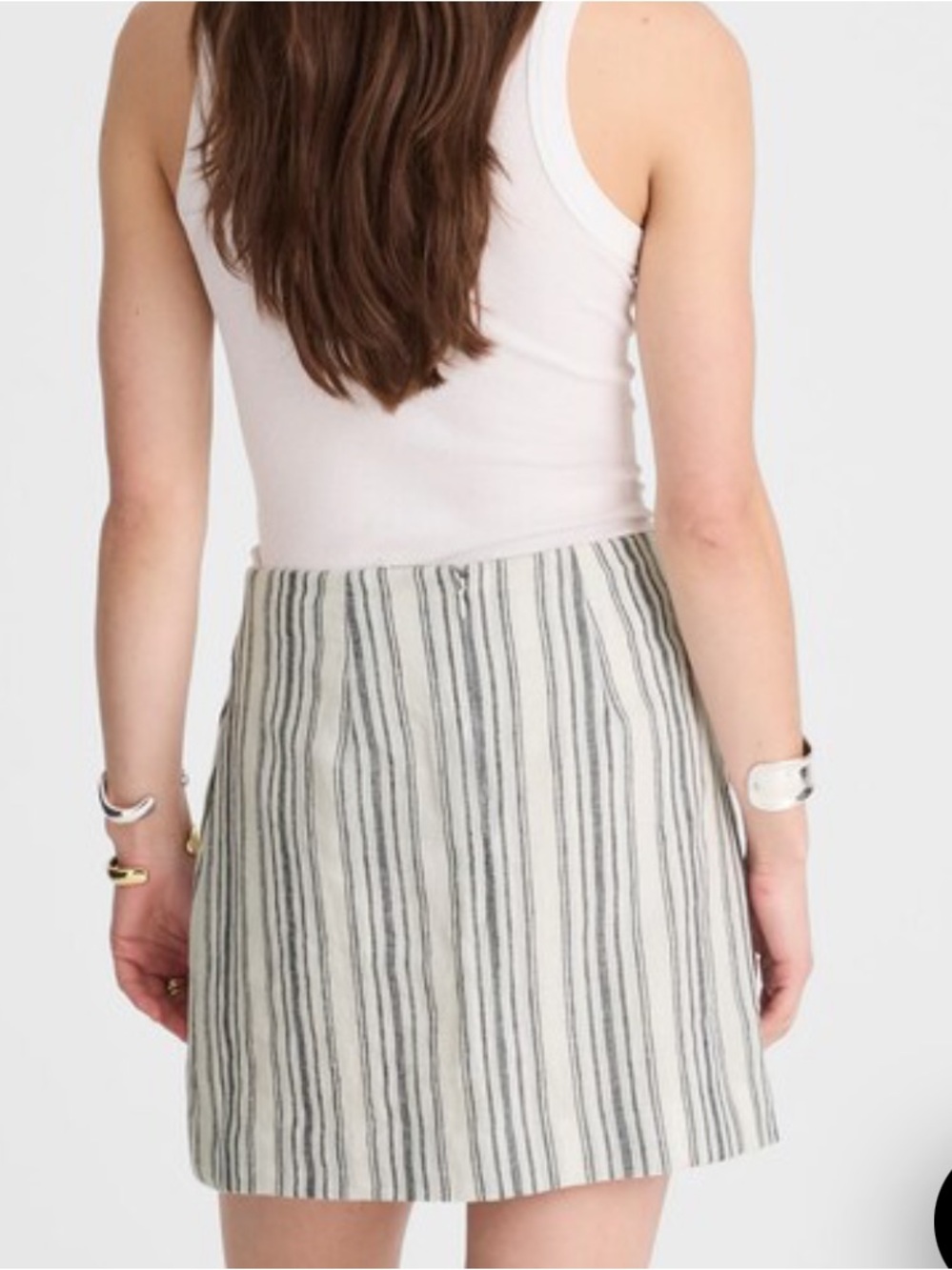 Madewell Single-Pleat Linen Mini Skirt 0 new - Picture 4 of 6